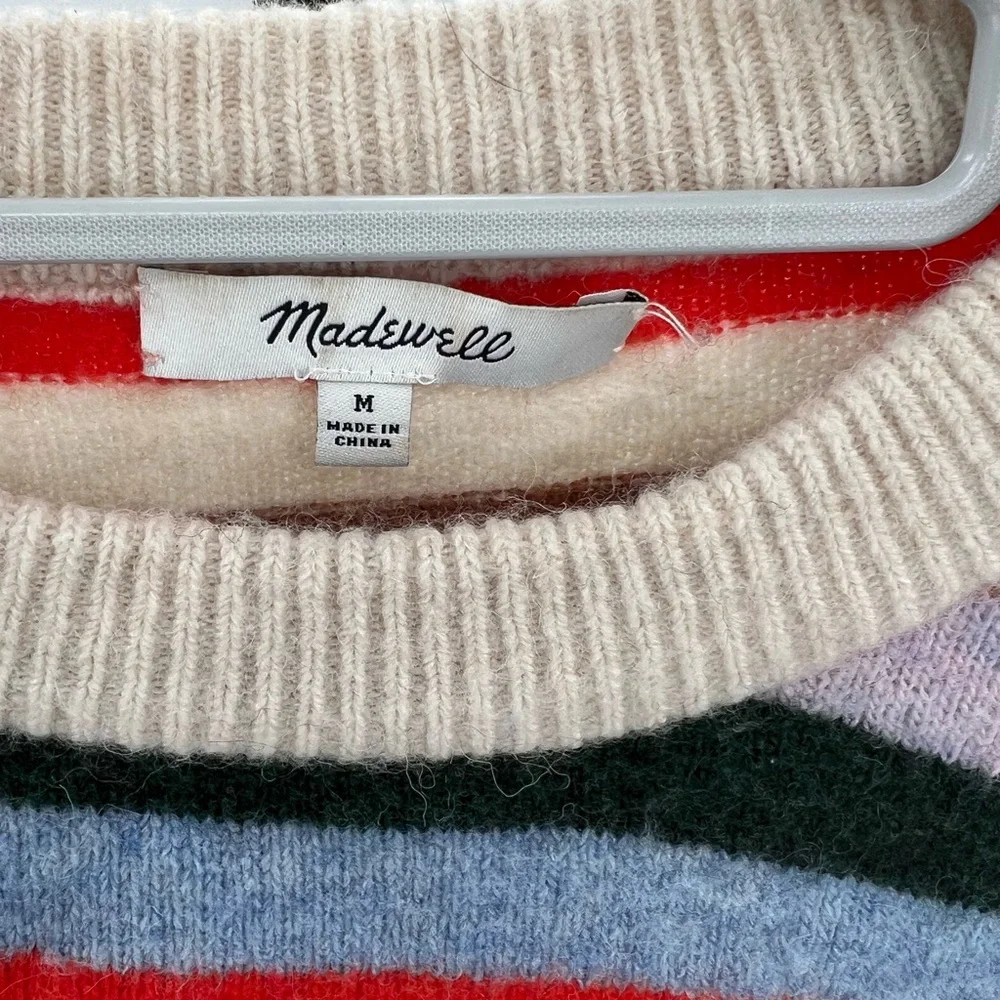 Madewell Red and Pink Crew Neck Sweater - Picture 4 of 4